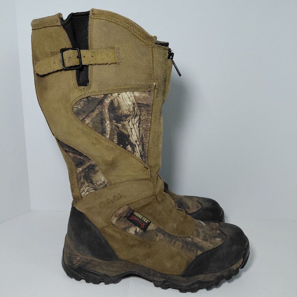 Cabela's Men's Gore Tex Scent Lok Camo Zippered Hunting Boots 81-2081 Men's 9.5M